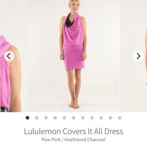 Lululemon Cover It All Reversible Dress Pow Pink/Heathered Black